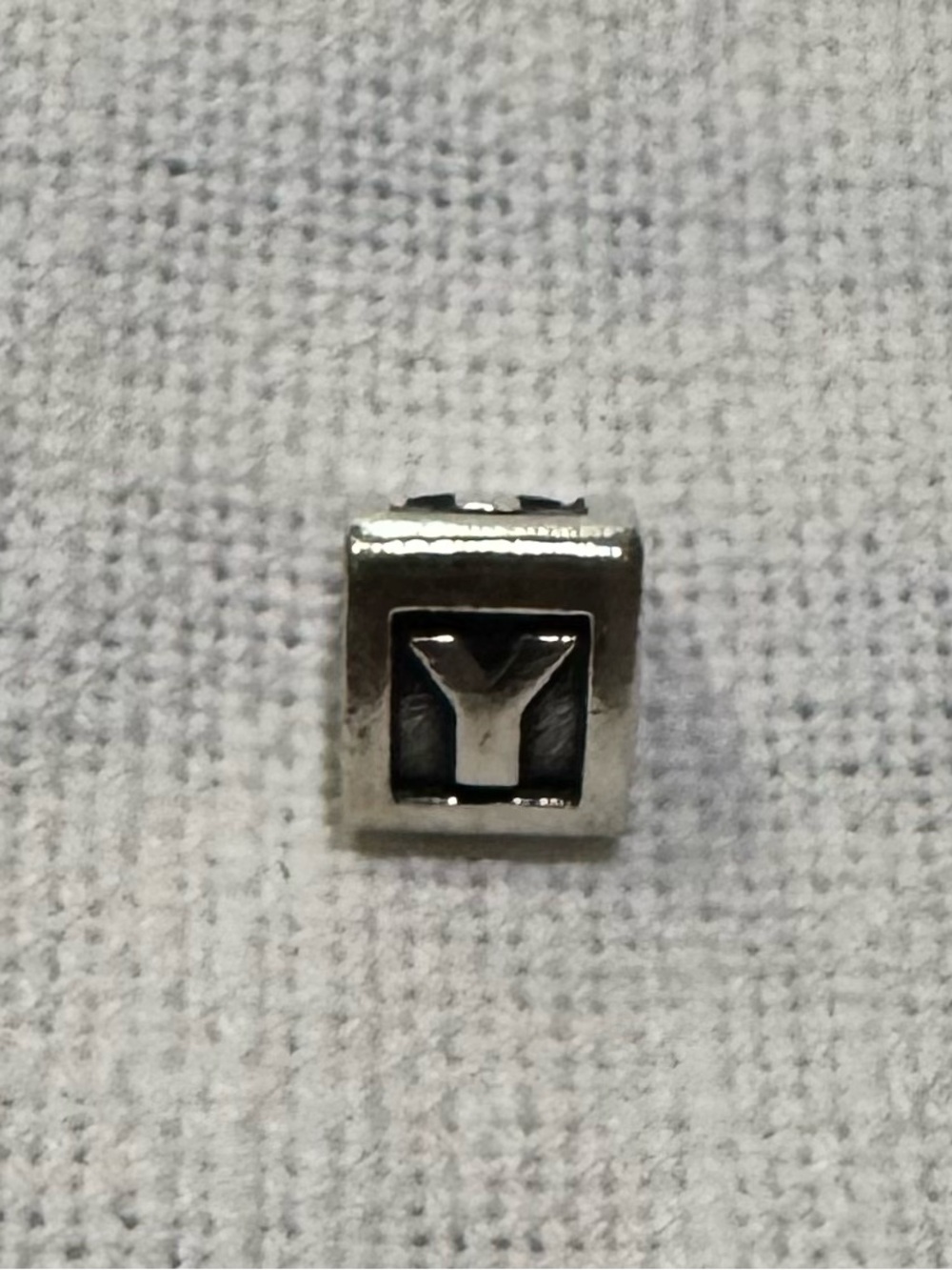 Pandora Silver Letter Y Charm Bead